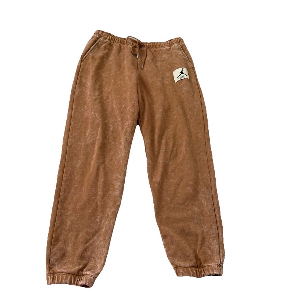 Jordan Pants Mens Large Brown Flight Essentials Statement Fleece‎ Heavyweight